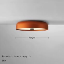 Nordic Simple Circular Ceiling Light After Modern Creative Dining Room Living Room Bedroom LED Black White Orange Ceiling Light - Image 7