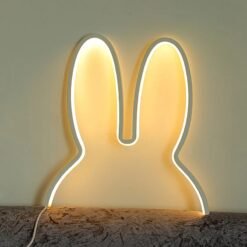 Lámpara de noche LED de conejo, moderna lámpara de escritorio USB para habitación infantil, regalo de Navidad, 5 W, bonita lámpara de noche, luminaria decorativa para el hogar. - Image 7