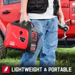 2500W Portable Inverter Gas Generator, CO Detect Super Quiet Low Oil Shutdown,for Camping - Imagen 7