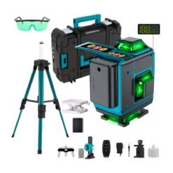 Nivel Laser Verde 16 Líneas 3D 4D a Batería + Trípode Maleta
